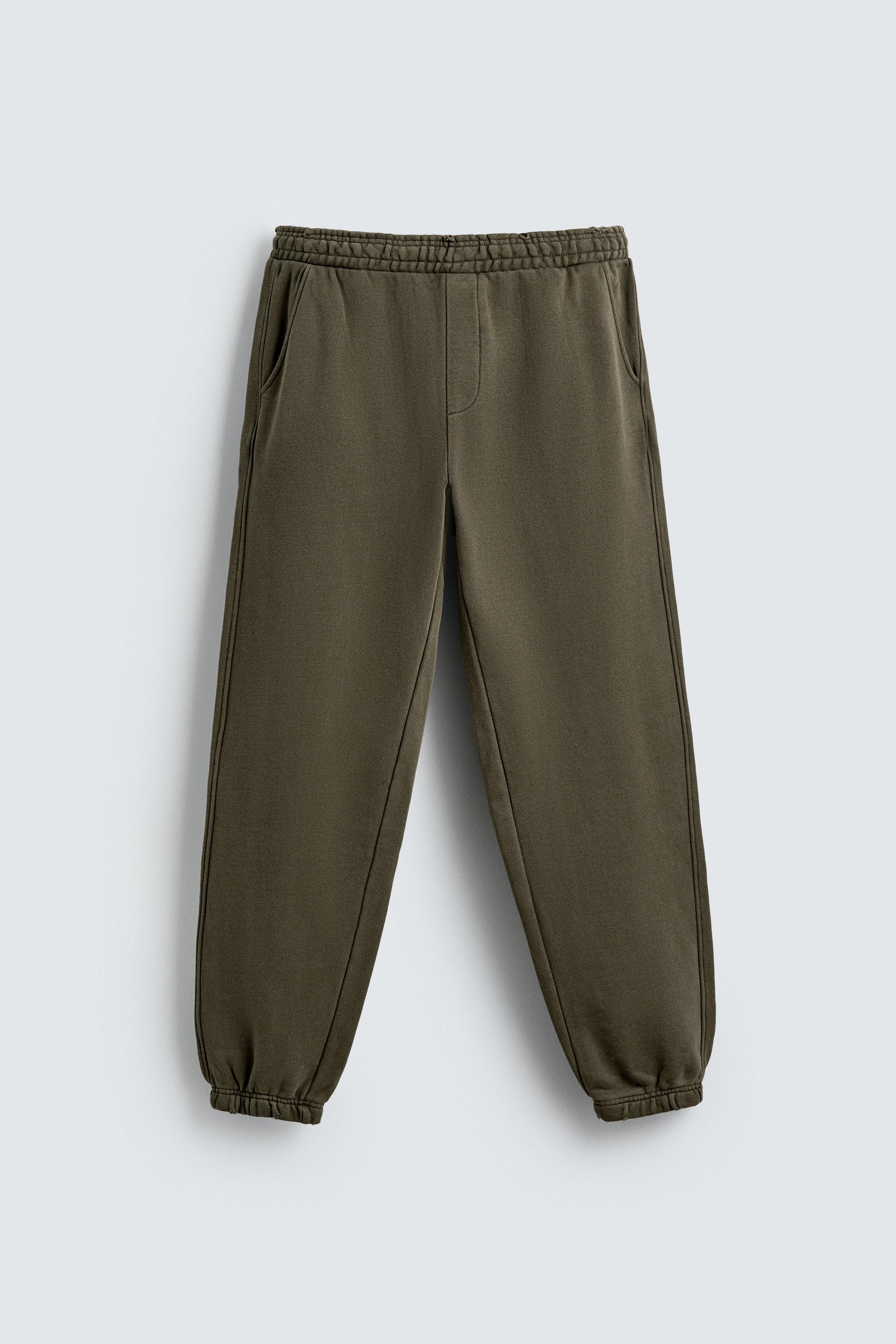 WASHED EFFECT RELAXED FIT PANTS